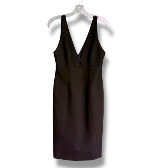 Alice + Olivia 'Yve' Cutout Sleeveless Black Sheath Dress Size 6 - Picture 2 of 14